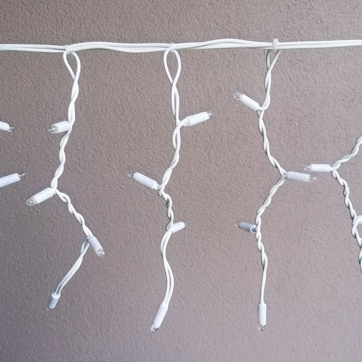 Outdoor Fringe Fairy Lights | 5m White Rubber Cable Connectable | 30cm Drops | Pro Series