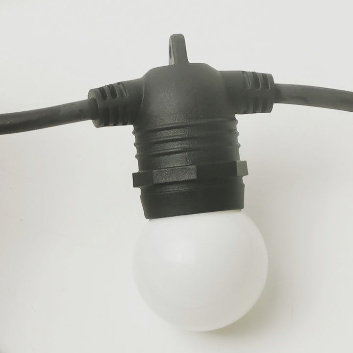 G45 Milky Bulb | 10m 10 Bulbs | Flush Mount Festoon Lights