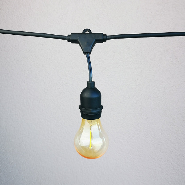 A60 Amber Bulb | 10m 10 Bulbs | Drop Hang Dimmable Festoon Lights