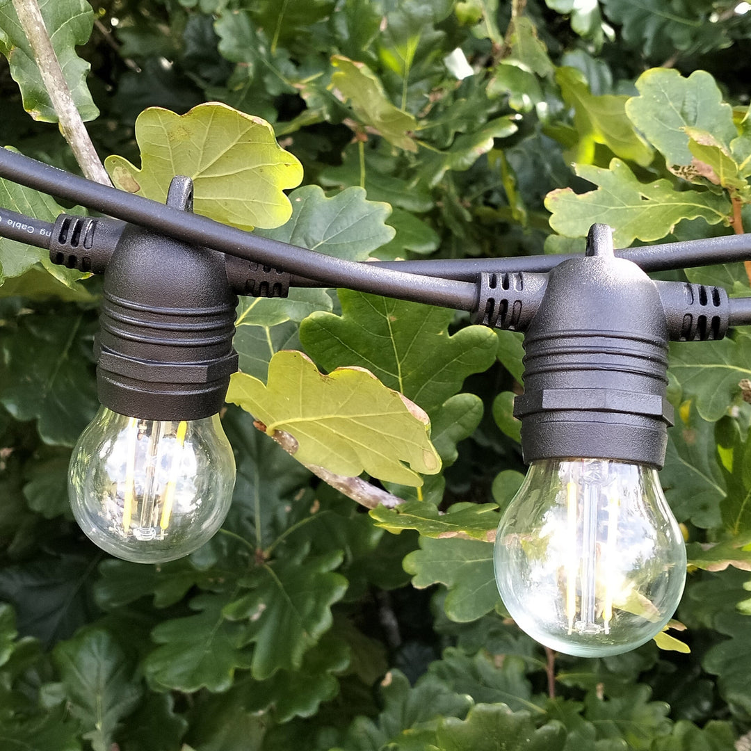 A60 Clear Bulb | 10m 10 Bulbs | Flush Mount Dimmable Festoon Lights