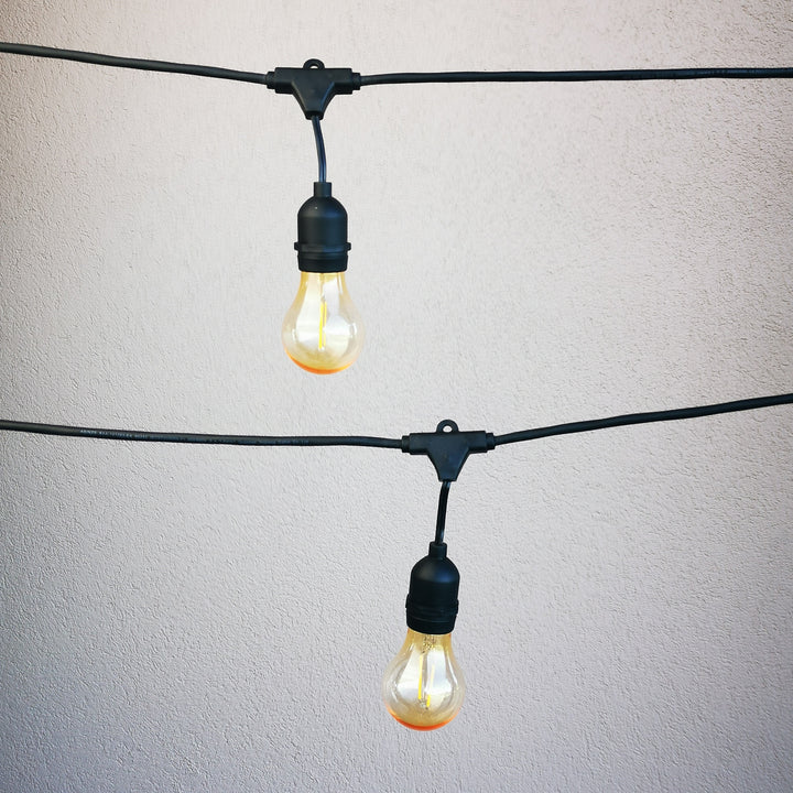 A60 Amber Bulb | 5m 10 Bulbs | Drop Hang Dimmable Festoon Lights