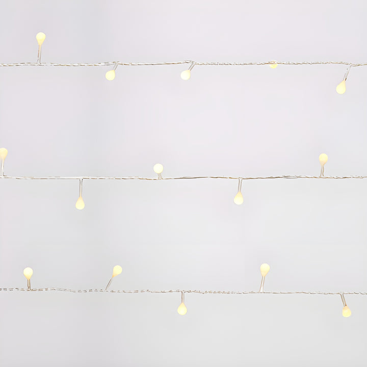 White Ball Fairy Lights | 40 LED Bulbs | Decorative Indoor