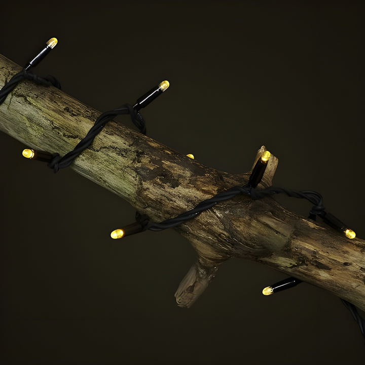 Medium Outdoor Standard 230v Fairy Lights Tree Kit | Black Cable | 80m