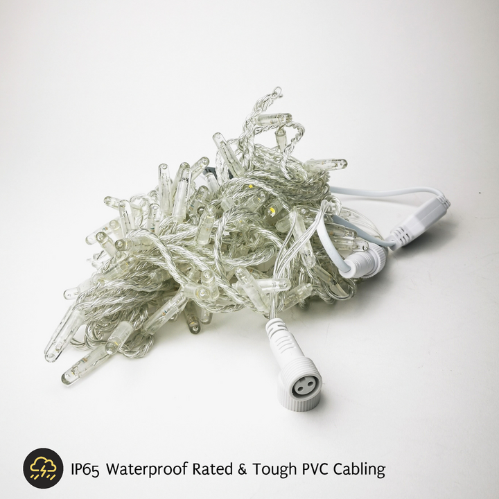 Indoor & Outdoor Fairy Lights | 10m Clear PVC Cable Connectable | Core Series
