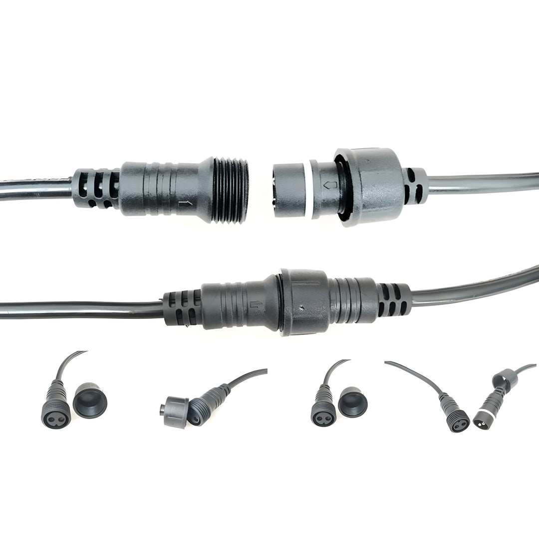 S14 Clear Bulb White Cable | 10m 10 Bulbs | Drop Hang Dimmable Festoon Lights