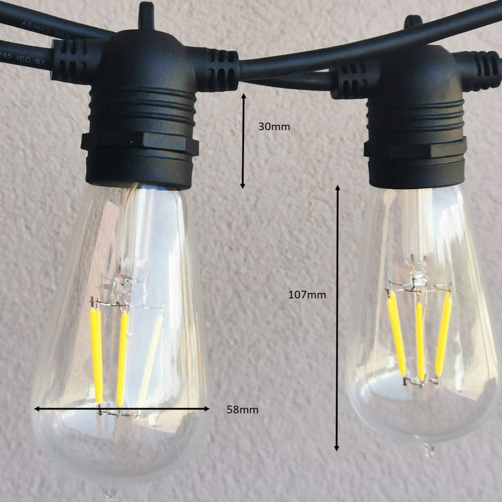 ST58 Amber or Clear Flush Mount Festoon Lights from Love Your Lights
