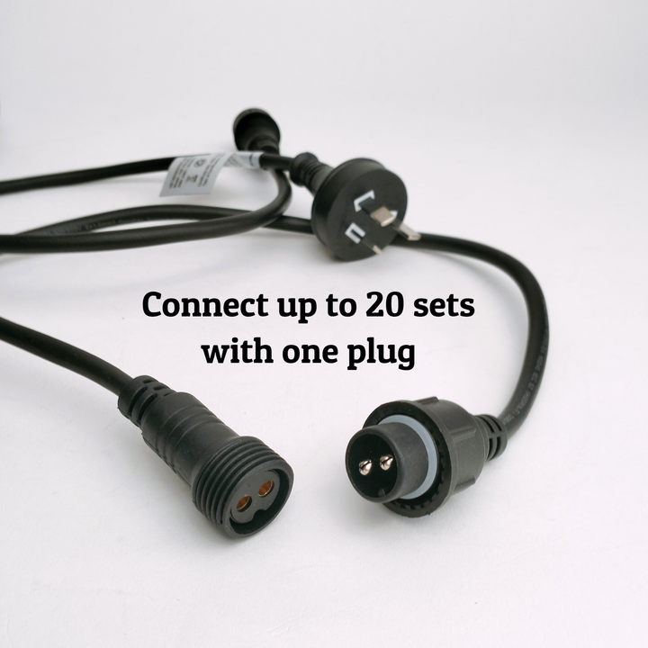 G80 Amber Bulb | 10m 10 Bulbs | Flush Mount Dimmable Festoon Lights