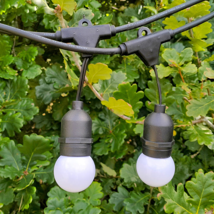 G45 Milky Bulb | 5m 10 Bulbs | Drop Hang | Non-Dimmable Festoon Lights