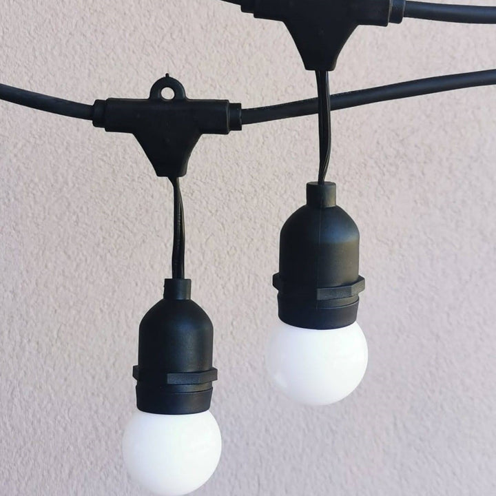 G45 Milky Bulb | 5m 10 Bulbs | Drop Hang | Non-Dimmable Festoon Lights