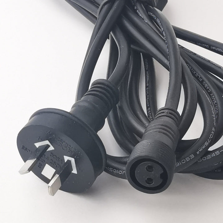 5m Fairy Light Power Cable | Rubber | Black | Pro Series
