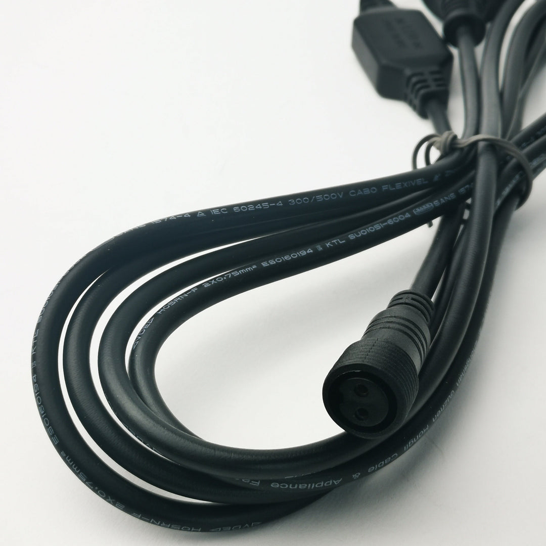 3m Connectable Fairy Light Extension Cable | PVC  | Black | Essential & Core