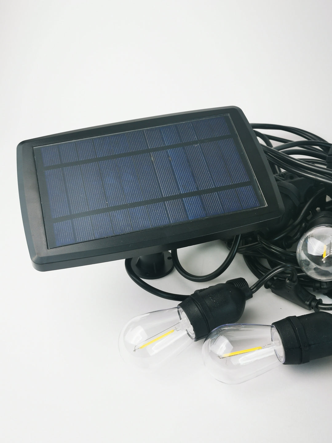 Solar S14 Festoon Lights | Flush Mount Style | 14.7m 15 Bulbs | Remote Control