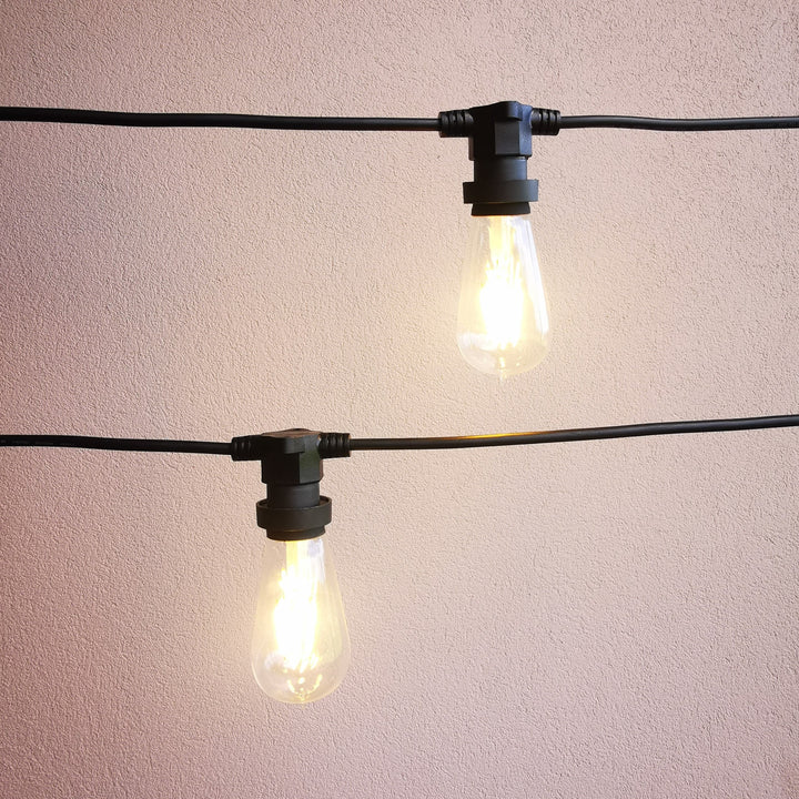 ST58 Clear Bulb | 10m 10 Bulbs | Flat Flush Mount Dimmable Festoon Lights