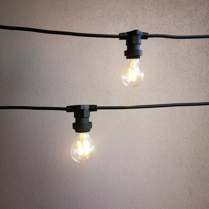 S14 Bulb | 10m 10 Bulbs | Flat Flush Mount Festoon Lights