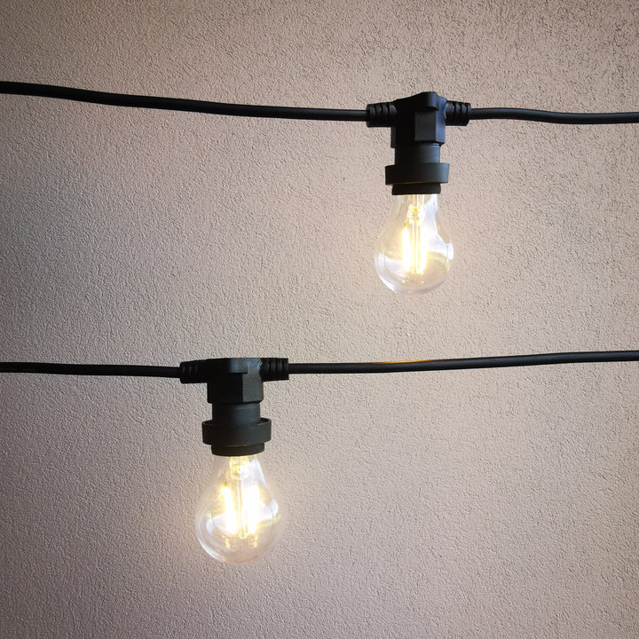 A60 Bulb Festoon Lights | 10m 10 Bulbs | Flat Flush Mount
