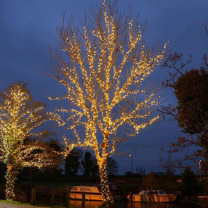 Large Outdoor Standard 230v Fairy Lights Tree Kit | Black Cable | 150m