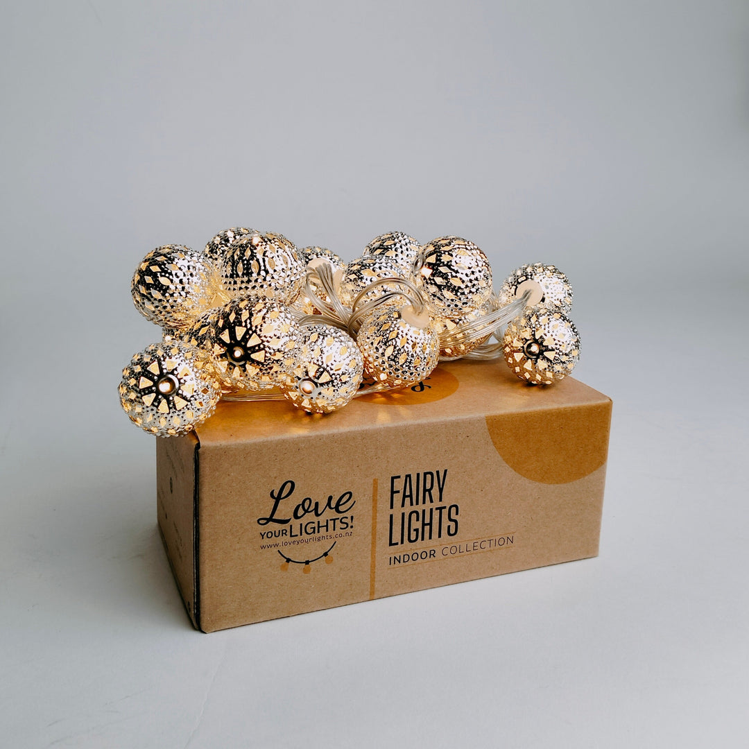 Moroccan Ball Fairy Lights | 20 Balls | Decorative Indoor