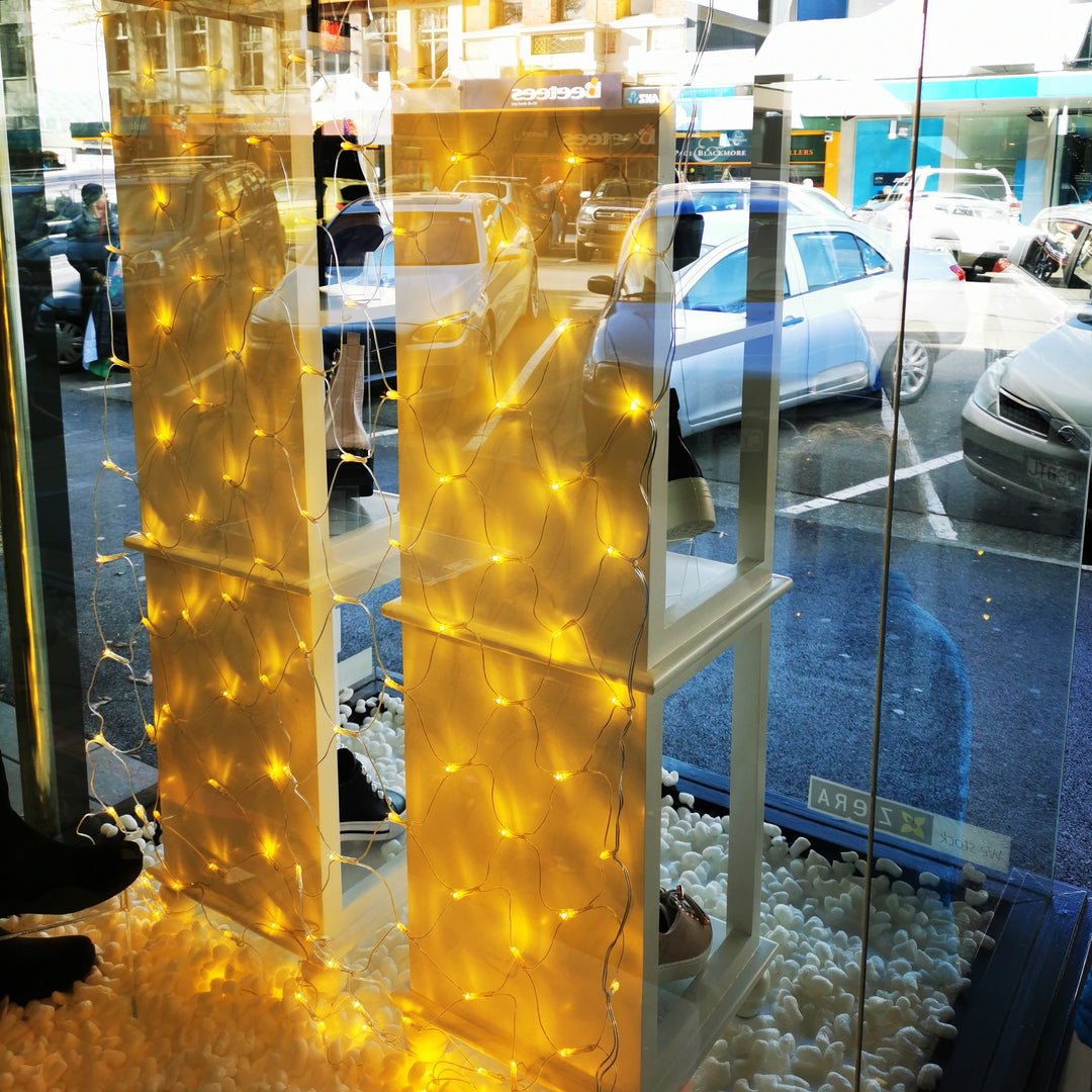 Indoor & Outdoor Net Fairy Lights | 2m x 3m PVC Clear Cable Connectable | Core Series