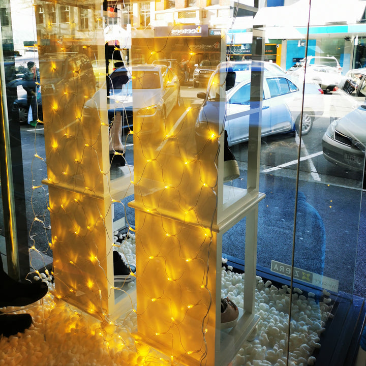 Indoor & Outdoor Net Fairy Lights | 2m x 3m PVC Clear Cable Connectable | Core Series