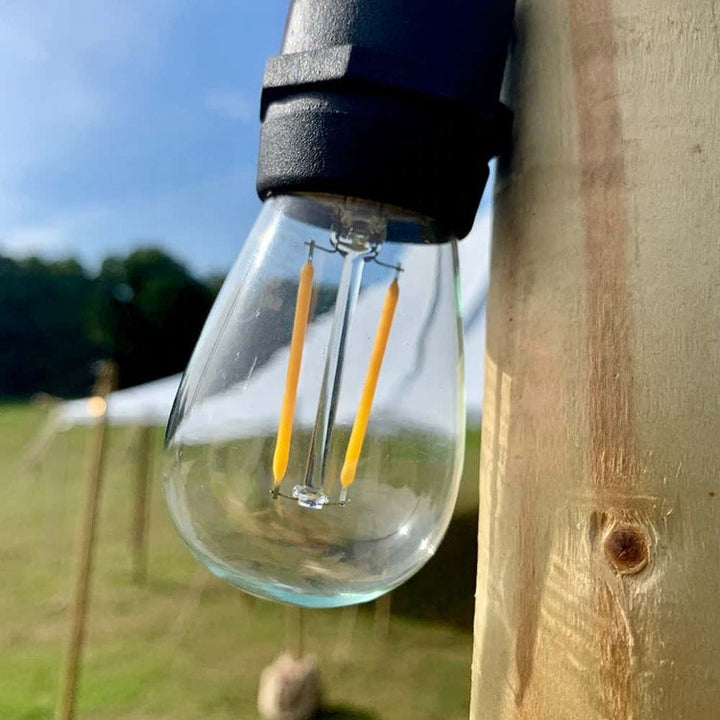 S14 Clear Bulb | 5m 10 Bulbs | Drop Hang | Dimmable Festoon Lights