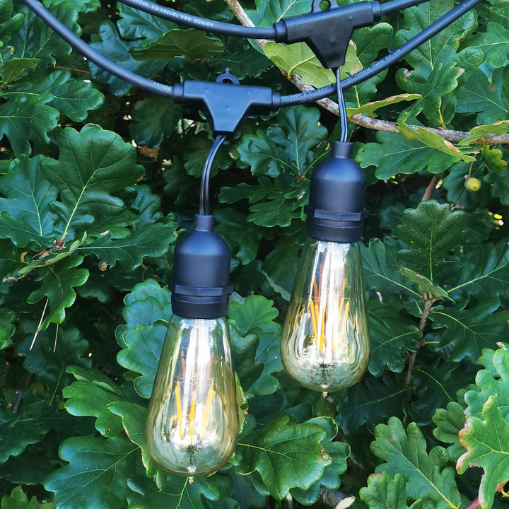 ST58 Amber Bulb | 10m 10 Bulbs | Drop Hang Dimmable Festoon Lights