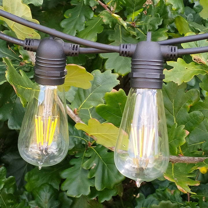 ST58 Amber or Clear Bulb Drop Hang Festoon Lights from Love Your Lights