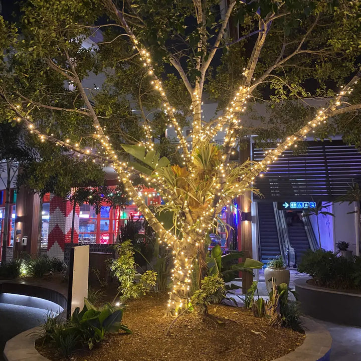 Large Outdoor Standard 230v Fairy Lights Tree Kit | Black Cable | 150m