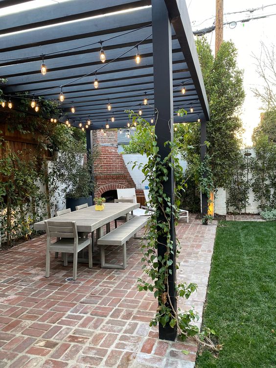 how to hang festoon lights from a pergola