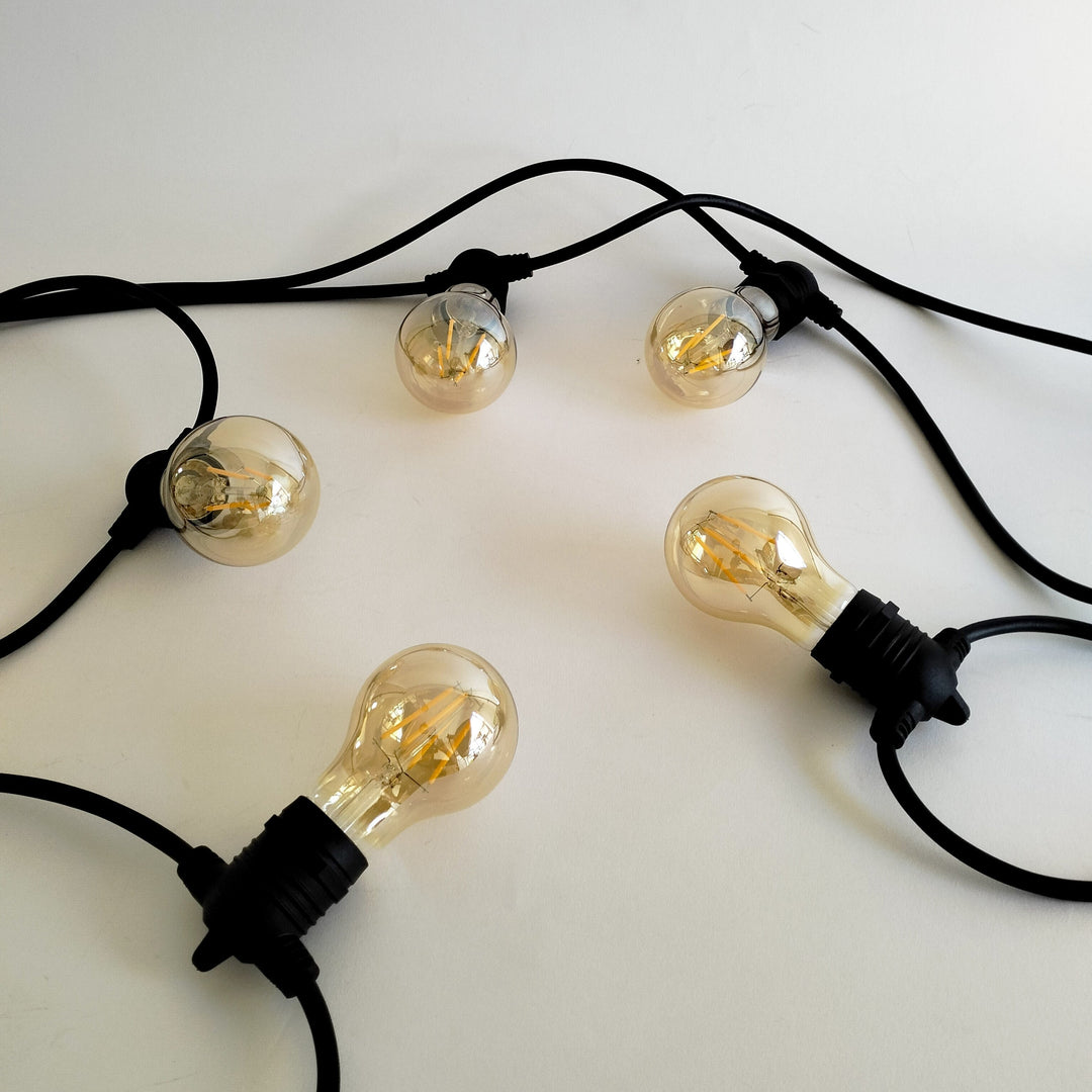 Outdoor Festoon Lights | Amber Tint