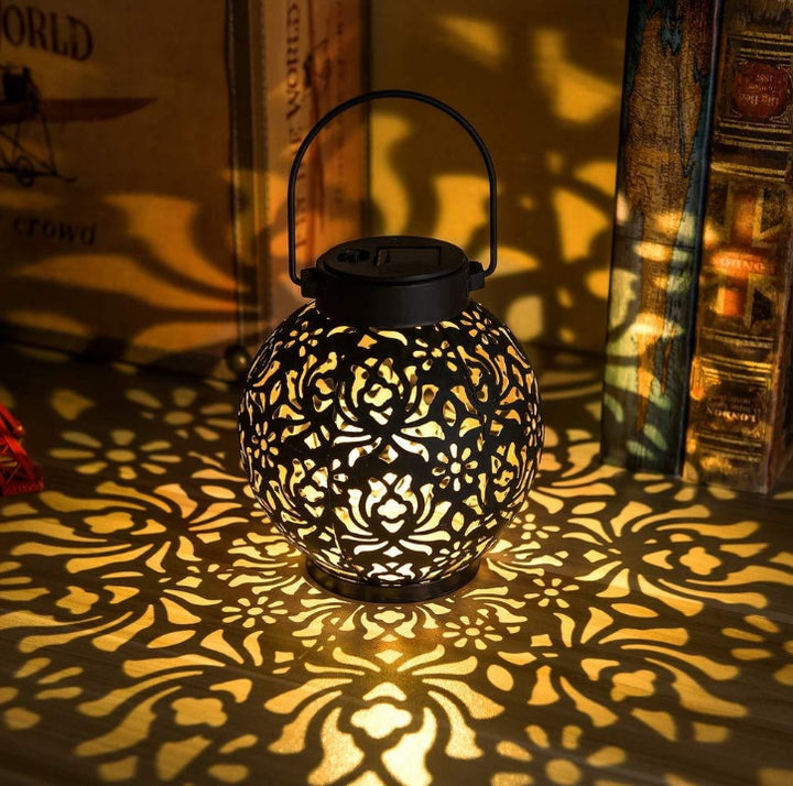 Flower Pattern Moroccan Solar Lantern