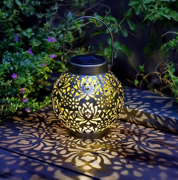 Flower Pattern Moroccan Solar Lantern