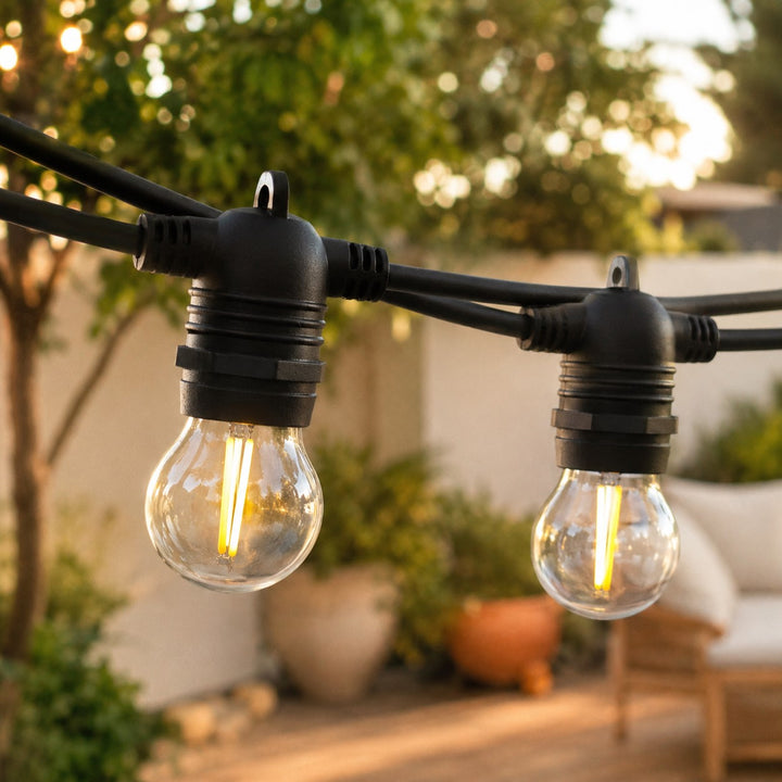 Festoon Lights | G45 Bulb | 5m 10 Bulbs | Flush Mount | Connectable
