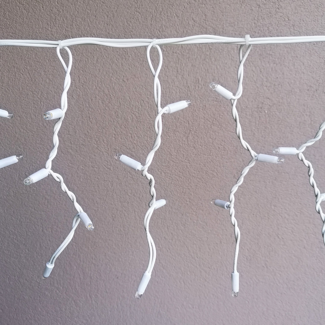 Indoor & Outdoor Fringe Fairy Lights | 5m White Rubber Cable Connectable | 30cm Drops | Pro Series