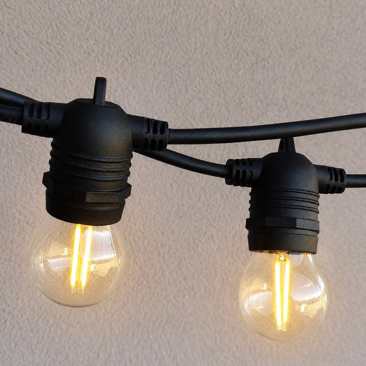 Festoon Lights | G45 Bulb | 10m 10 Bulbs | Flush Mount | Connectable