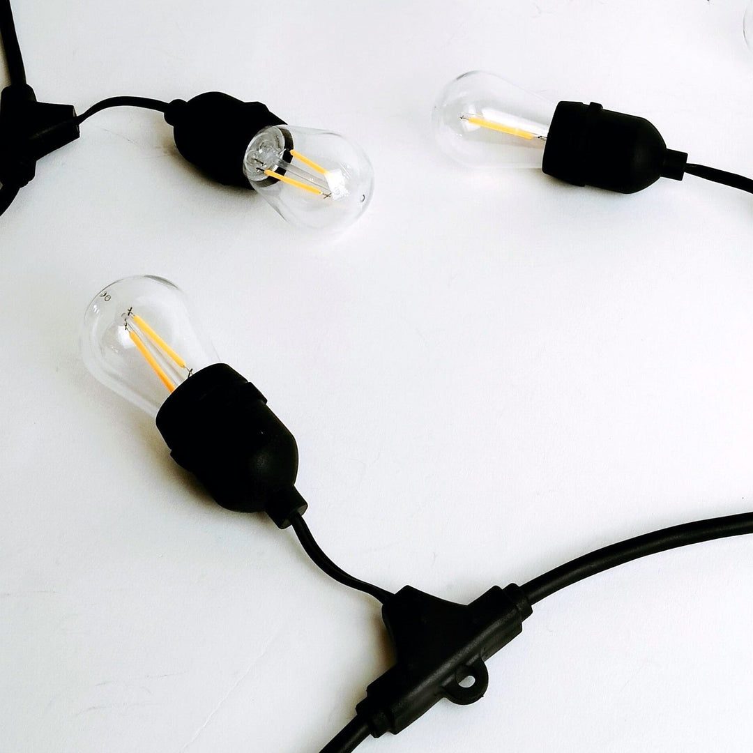 S14 Clear Bulb | 5m 10 Bulbs | Drop Hang | Dimmable Festoon Lights