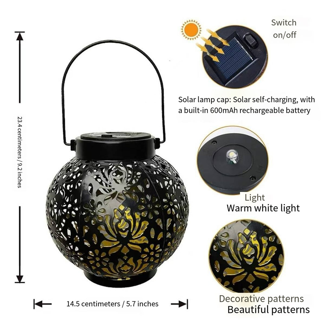 Flower Pattern Moroccan Solar Lantern