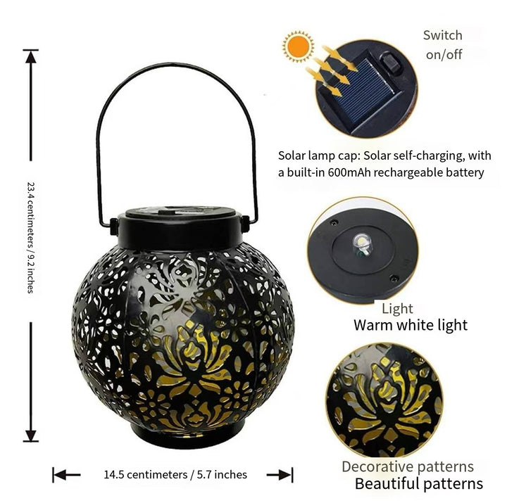 Flower Pattern Moroccan Solar Lantern