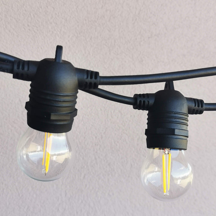Festoon Lights | G45 Bulb | 10m 10 Bulbs | Flush Mount | Connectable