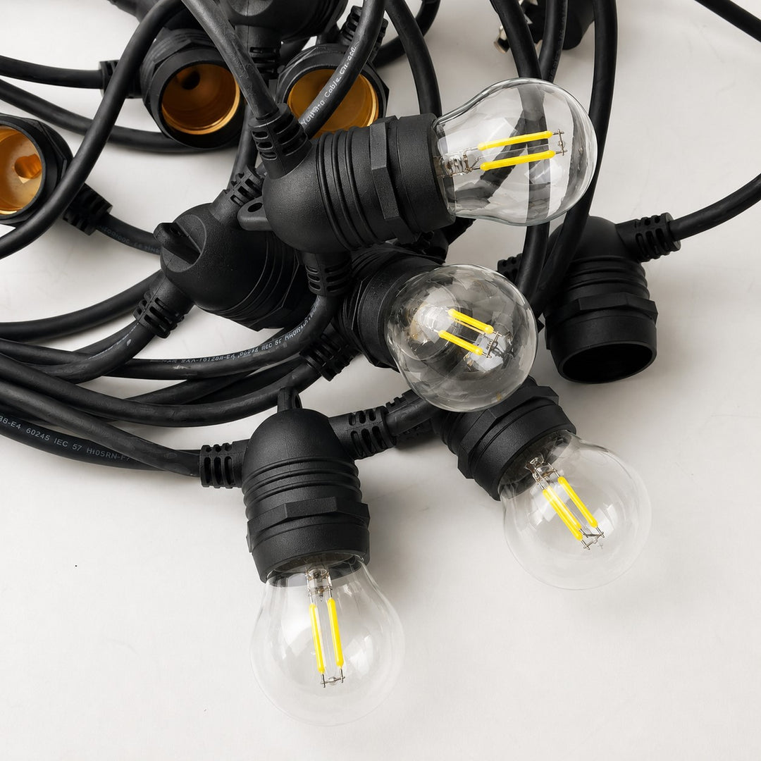 Festoon Lights | G45 Bulb | 10m 10 Bulbs | Flush Mount | Connectable
