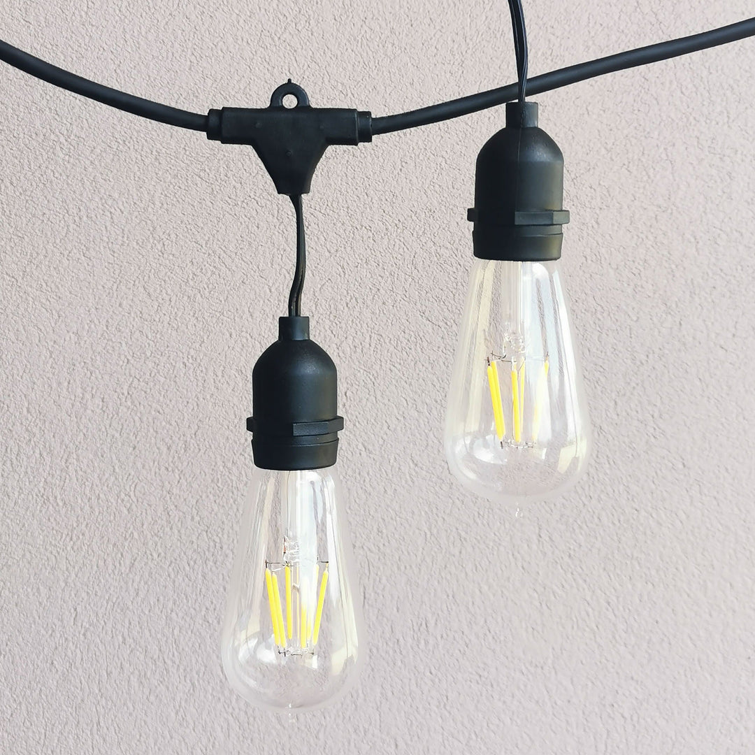 ST58 Clear Bulb | 5m 10 Bulbs | Drop Hang Dimmable Festoon Lights