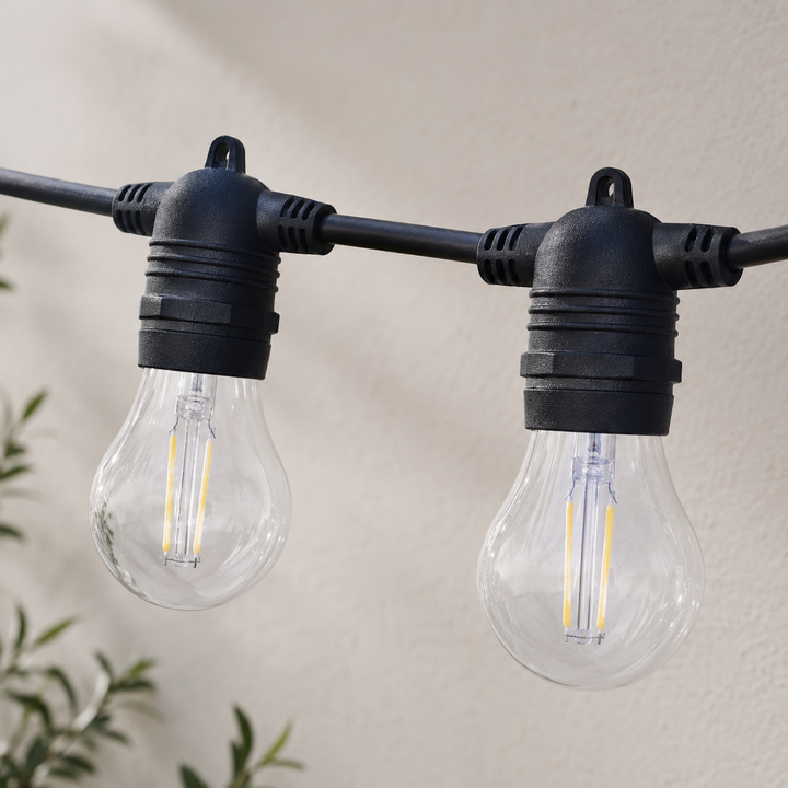 A60 Clear Bulb  | 10m 20 Bulbs | Flush Mount Dimmable Festoon Lights