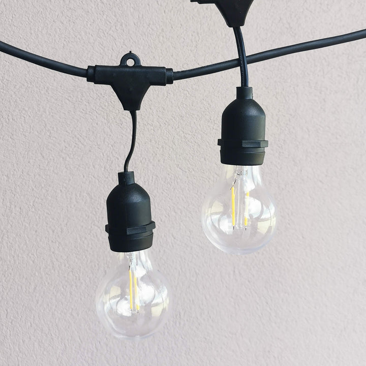 Drop Hang Festoon Lights | A60 Clear Bulbs | Connectable & Dimmable