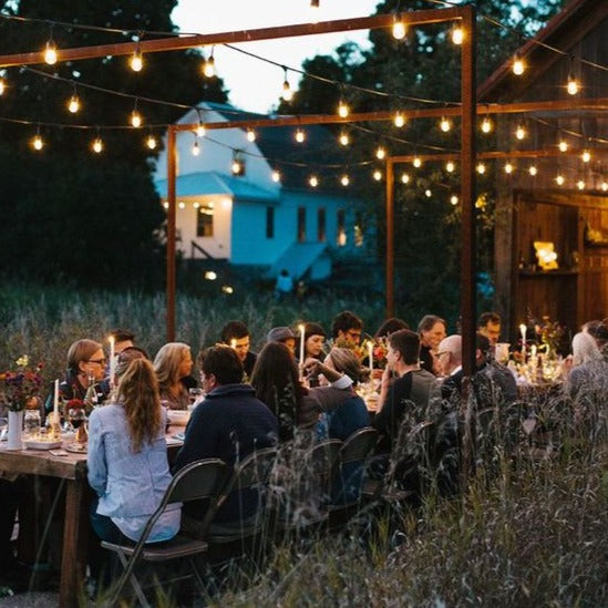 Drop Hang Festoon Lights | A60 Amber Bulbs | Connectable & Dimmable