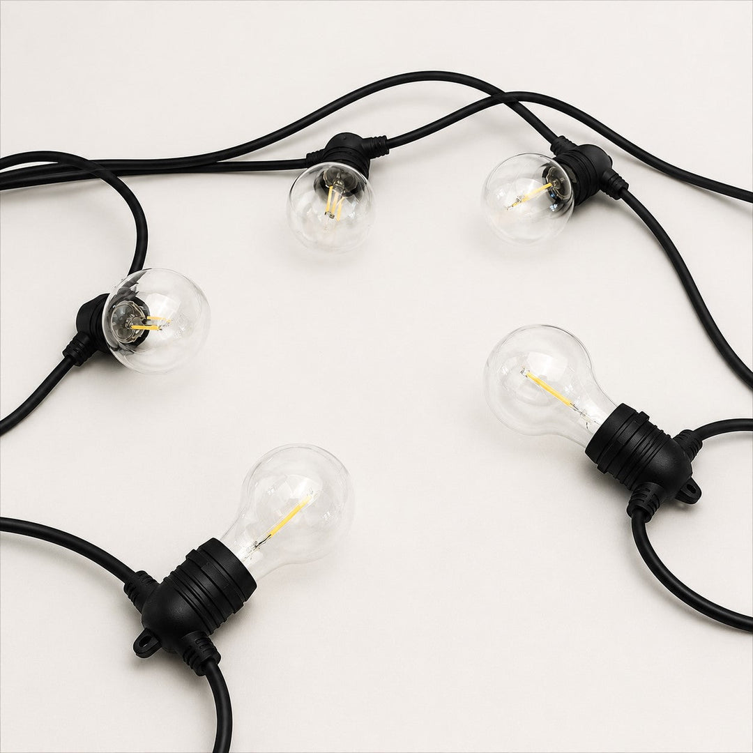 A60 Clear Bulb  | 10m 20 Bulbs | Flush Mount Dimmable Festoon Lights