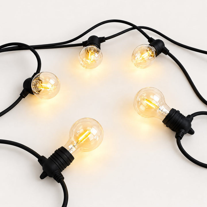 A60 Clear Bulb  | 10m 20 Bulbs | Flush Mount Dimmable Festoon Lights