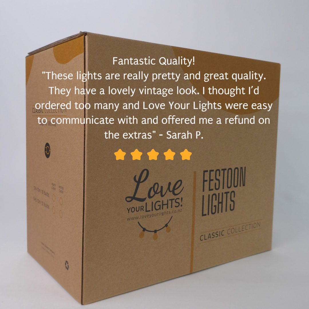 A60 Bulb Festoon connect multiple sets - Love Your Lights