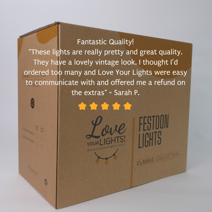 A60 Bulb Festoon connect multiple sets - Love Your Lights