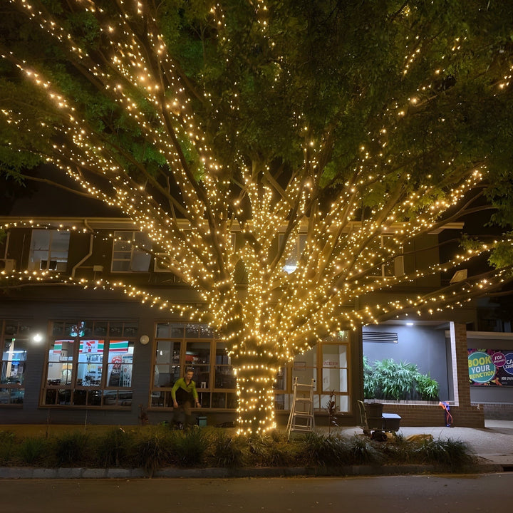 Pro Series | Low Voltage Outdoor Fairy Lights | White Rubber Cable | Connectable