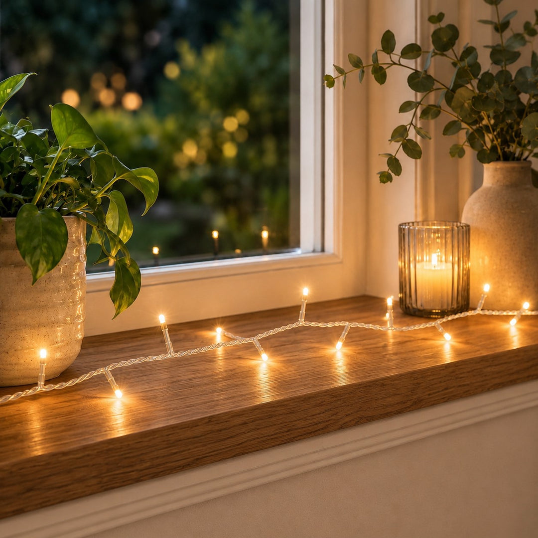 Indoor Fairy Lights | 10m | Connectable | Clear PVC Cable | Essential Series