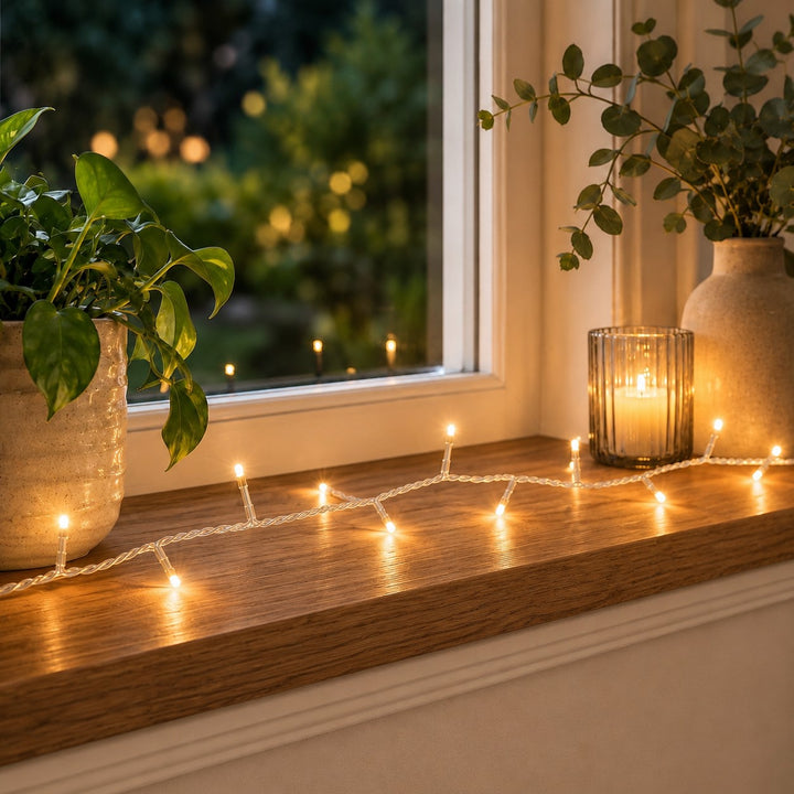 Indoor Fairy Lights | 10m | Connectable | Clear PVC Cable | Essential Series